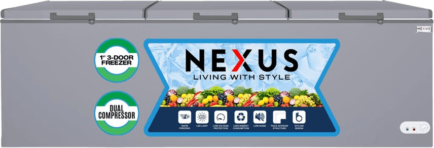 Nexus 1200L Inverter 3-Door Commercial Freezer
