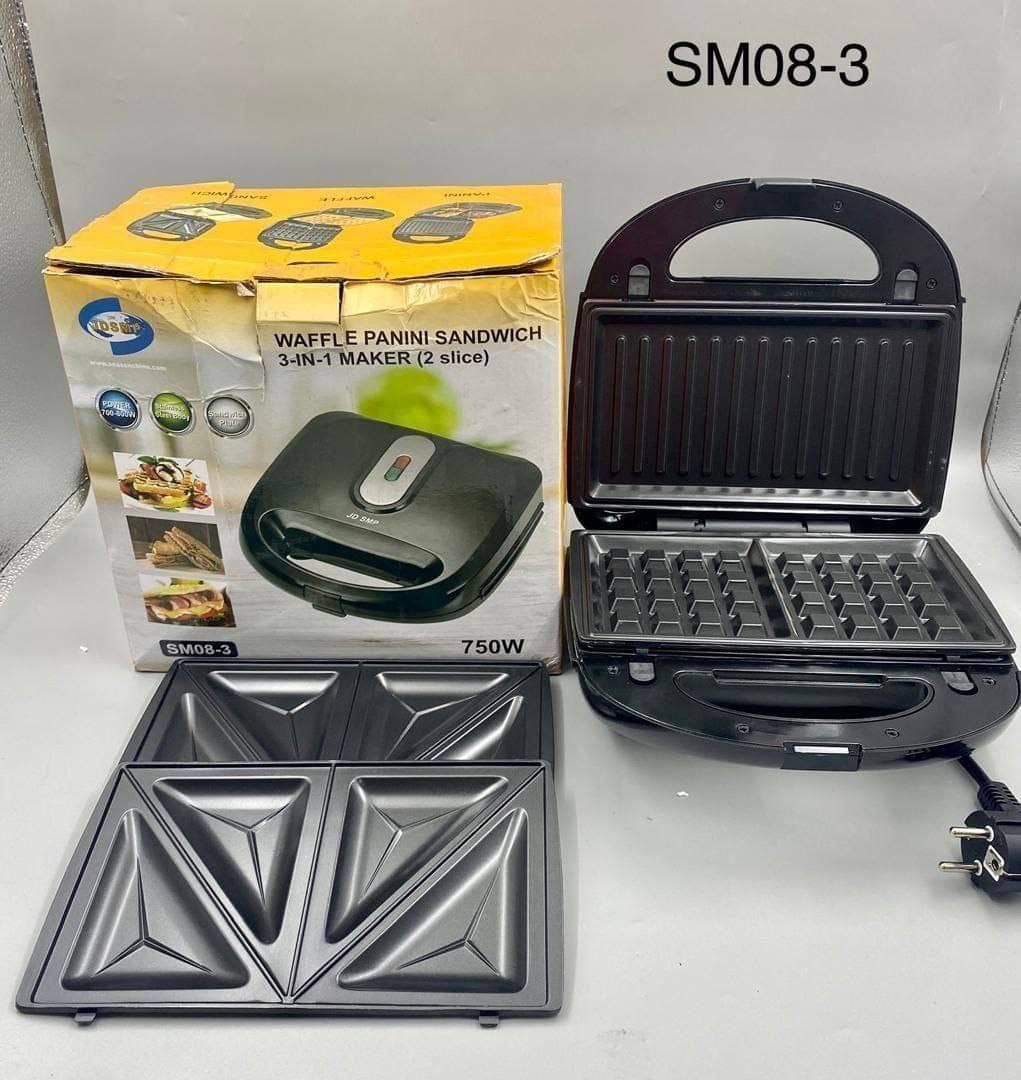 JDSMP SM08-3 Waffle Panini Sandwich 3-in-1 Maker