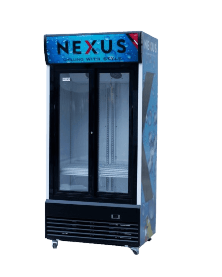 Nexus 600L Double Door Upright Showcase Refrigerator